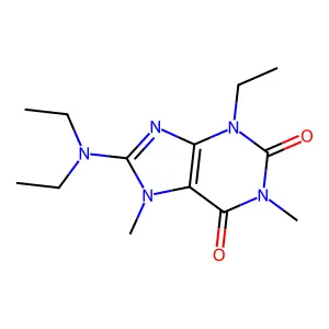 8-(Diethylamino)-3-ethyl-1,7-dimethylpurine-2,6-dione structure