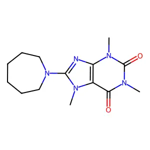 8-(Azepan-1-yl)-1,3,7-trimethylpurine-2,6-dione structure