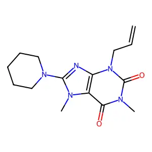 1,7-Dimethyl-8-piperidin-1-yl-3-prop-2-enylpurine-2,6-dione structure