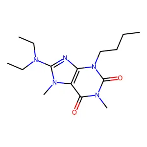 3-Butyl-8-(diethylamino)-1,7-dimethylpurine-2,6-dione structure