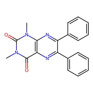 1,3-Dimethyl-6,7-diphenylpteridine-2,4-dione structure