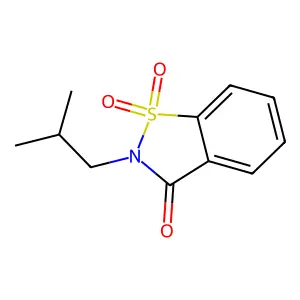 2-(2-Methylpropyl)-1,1-dioxo-1,2-benzothiazol-3-one structure