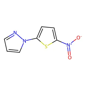 1-{5-nitro-2-thienyl}-1H-pyrazole structure