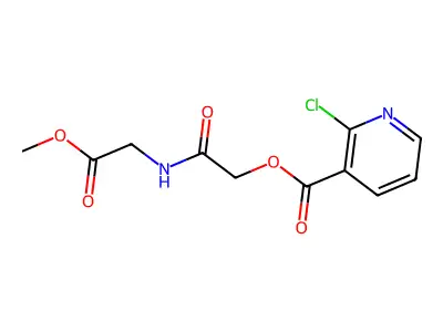 Methyl 2-[2-(2-chloropyridine-3-carbonyloxy)acetamido]acetate structure