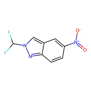 2-(difluoromethyl)-5-nitro-2H-indazole structure