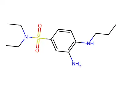 3-amino-N,N-diethyl-4-(propylamino)benzenesulfonamide structure