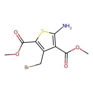 2,4-Dimethyl 5-amino-3-(bromomethyl)thiophene-2,4-dicarboxylate structure
