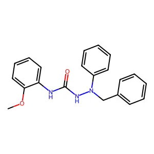 N-(2-Methoxyphenyl)-2-phenyl-2-(phenylmethyl)hydrazinecarboxamide structure