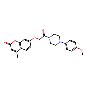 7-{2-[4-(4-methoxyphenyl)piperazin-1-yl]-2-oxoethoxy}-4-methyl-2H-chromen-2-one structure