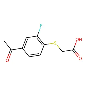 2-[(4-Acetyl-2-fluorophenyl)sulfanyl]acetic acid structure
