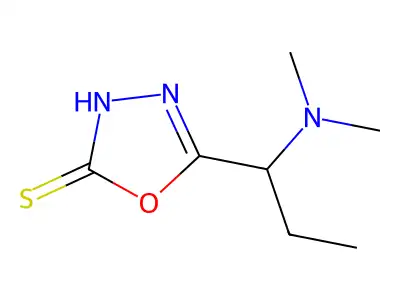 5-[1-(Dimethylamino)propyl]-1,3,4-oxadiazole-2-thiol structure