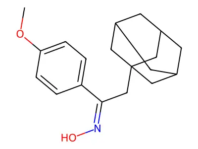 N-[2-(adamantan-1-yl)-1-(4-methoxyphenyl)ethylidene]hydroxylamine structure
