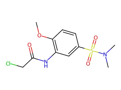 2-chloro-N-[5-(dimethylsulfamoyl)-2-methoxyphenyl]acetamide structure