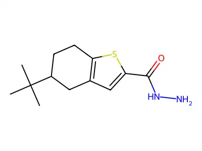 5-Tert-butyl-4,5,6,7-tetrahydro-1-benzothiophene-2-carbohydrazide structure