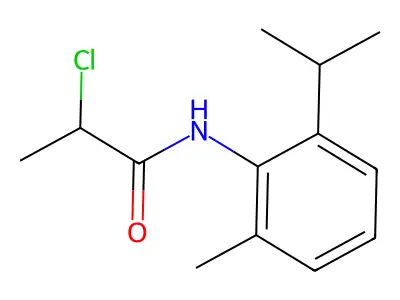 2-chloro-N-[2-methyl-6-(propan-2-yl)phenyl]propanamide structure