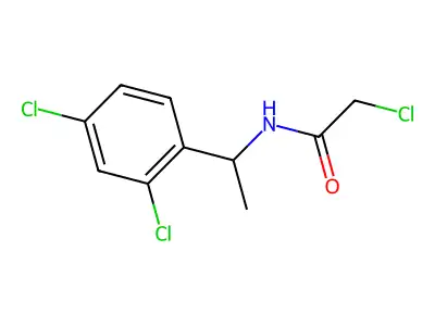2-chloro-N-[1-(2,4-dichlorophenyl)ethyl]acetamide structure