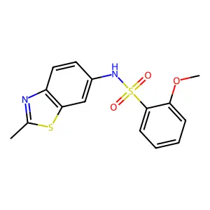2-methoxy-N-(2-methyl-1,3-benzothiazol-6-yl)benzenesulfonamide structure