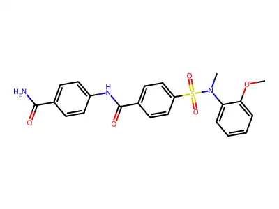 4-[[4-[(2-Methoxyphenyl)-methylsulfamoyl]benzoyl]amino]benzamide structure