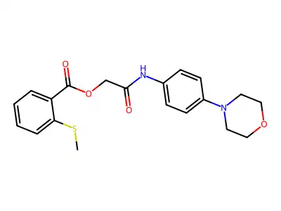 [2-(4-Morpholin-4-ylanilino)-2-oxoethyl] 2-methylsulfanylbenzoate structure
