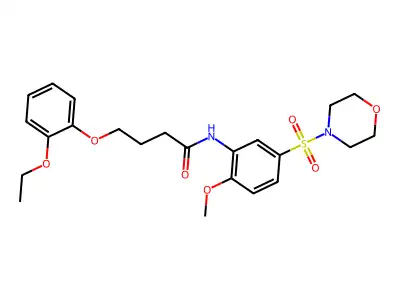 4-(2-ethoxyphenoxy)-N-(2-methoxy-5-morpholin-4-ylsulfonylphenyl)butanamide structure
