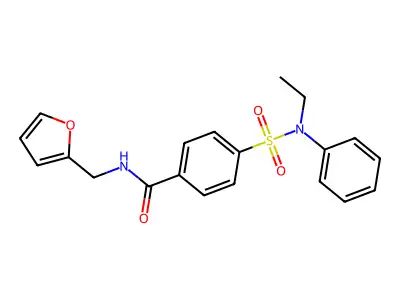 4-[ethyl(phenyl)sulfamoyl]-N-(furan-2-ylmethyl)benzamide structure