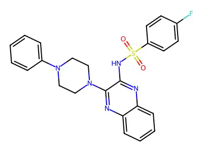 4-Fluoro-N-[3-(4-phenyl-piperazin-1-yl)-quinoxalin-2-yl]-benzenesulfonamide structure