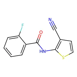 N-(3-cyanothiophen-2-yl)-2-fluorobenzamide structure
