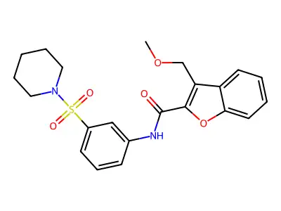 3-(methoxymethyl)-N-(3-piperidin-1-ylsulfonylphenyl)-1-benzofuran-2-carboxamide structure