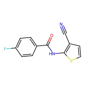 N-(3-cyanothiophen-2-yl)-4-fluorobenzamide structure