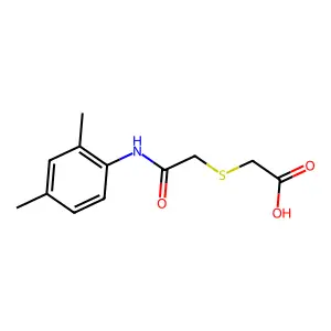 2-({[(2,4-Dimethylphenyl)carbamoyl]methyl}sulfanyl)acetic acid structure