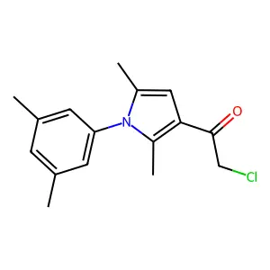 2-chloro-1-[1-(3,5-dimethylphenyl)-2,5-dimethyl-1H-pyrrol-3-yl]ethan-1-one structure