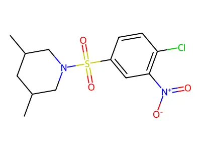 1-(4-Chloro-3-nitrobenzenesulfonyl)-3,5-dimethylpiperidine structure