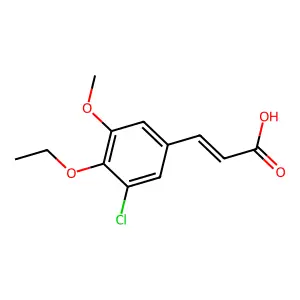 3-(3-Chloro-4-ethoxy-5-methoxyphenyl)prop-2-enoic acid structure