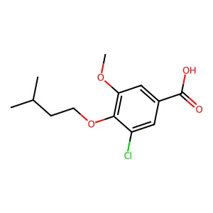 3-Chloro-5-methoxy-4-(3-methylbutoxy)benzoic acid structure