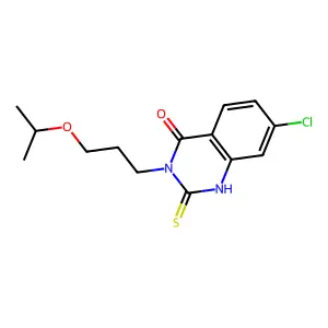 7-chloro-3-(3-isopropoxypropyl)-2-mercaptoquinazolin-4(3H)-one structure