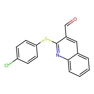 2-(4-Chlorophenyl)sulfanylquinoline-3-carbaldehyde structure