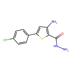 3-Amino-5-(4-chlorophenyl)thiophene-2-carbohydrazide structure