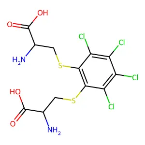 L-Cysteine, S,S'-(tetrachlorophenylene)bis- structure
