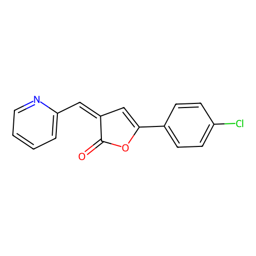 2(3H)-furanone,5-(4-chlorophenyl)-3-(2-pyridinylmethylene)- structure