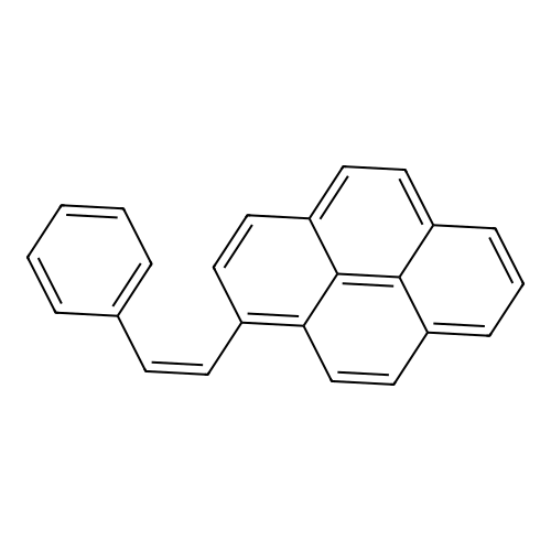 cis-1-Styrylpyrene structure