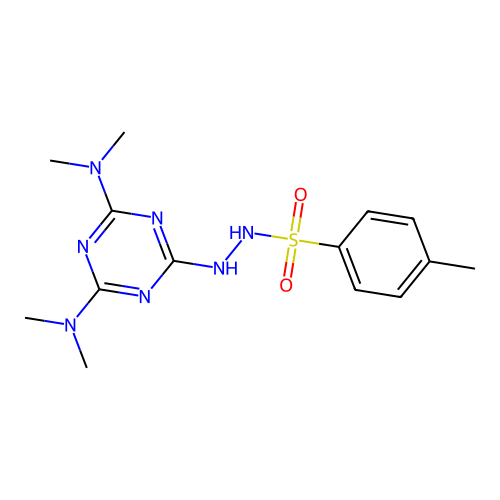 N'-[4,6-bis(dimethylamino)-1,3,5-triazin-2-yl]-4-methylbenzenesulfonohydrazide structure