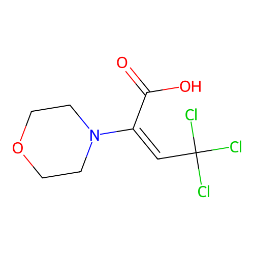 4,4,4-三氯-2-吗啉-4-基丁-2-烯酸 structure