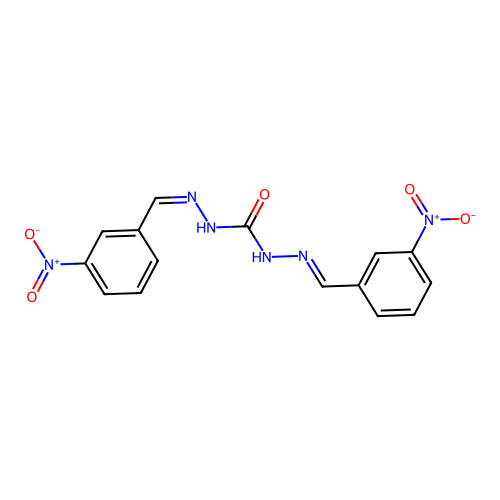 (2E)-N'-[(Z)-(3-Nitrophenyl)methylidene]-2-[(3-nitrophenyl)methylidene]hydrazine-1-carbohydrazide structure