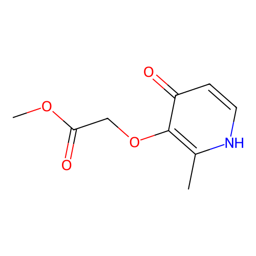methyl 2-[(2-methyl-4-oxo-1H-pyridin-3-yl)oxy]acetate structure
