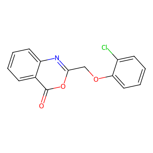 2-[(2-chlorophenoxy)methyl]-4H-3,1-benzoxazin-4-one structure