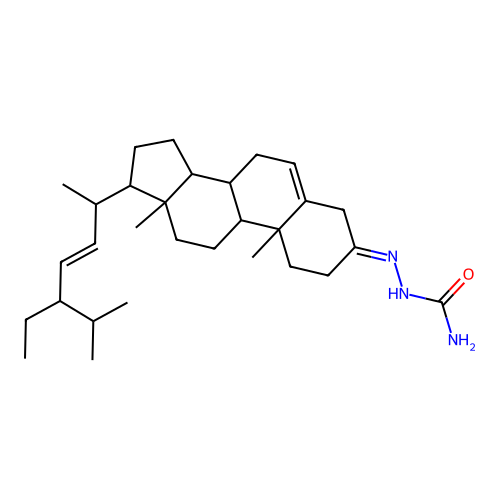(2E)-2-[(3E,22E)-Stigmasta-5,22-dien-3-ylidene]hydrazine-1-carboxamide structure