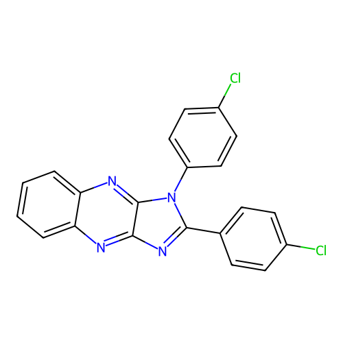 1,2-bis(4-chlorophenyl)-1H-imidazo[4,5-b]quinoxaline structure