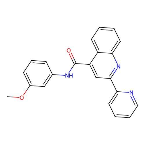 N-(3-methoxyphenyl)-2-(pyridin-2-yl)quinoline-4-carboxamide structure