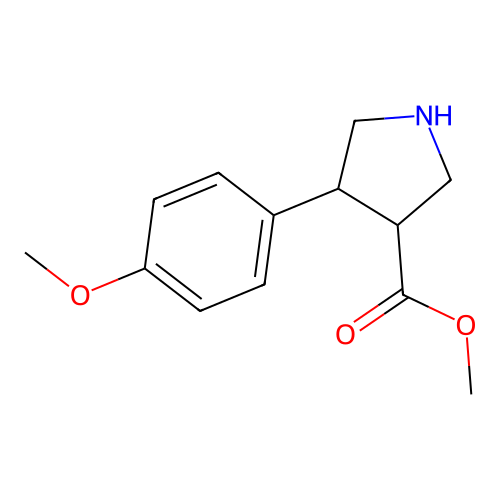 Methyl 4-(4-methoxyphenyl)pyrrolidine-3-carboxylate structure