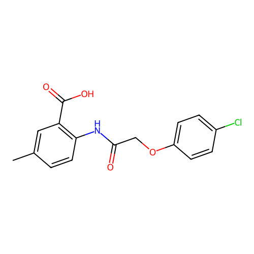 2-{[(4-Chlorophenoxy)acetyl]amino}-5-methylbenzoic acid structure